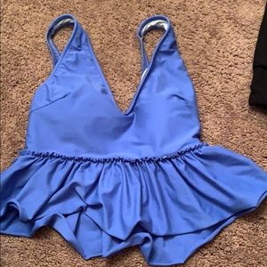 Kortni Jeane Peplum swim top